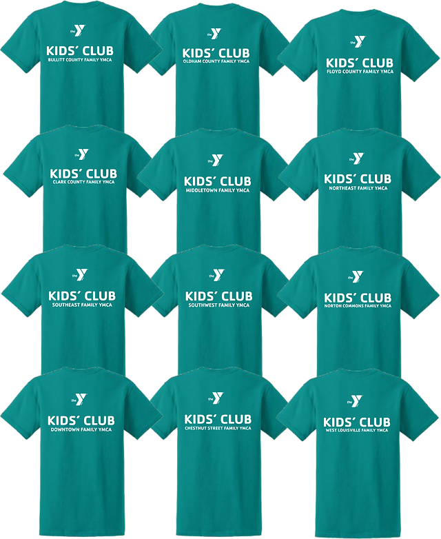 YMCA Kids Club Short Sleeve Tee Shirt (Adult Sized)-YMCA2000